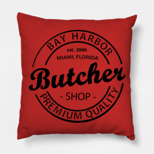 Bay Harbor Butcher Shop [black] Pillow