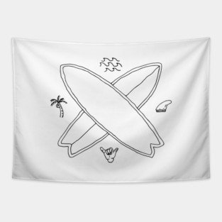 Surf Vibes (for Light) Tapestry