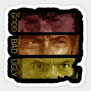 the good the bad and the ugly retro Sticker