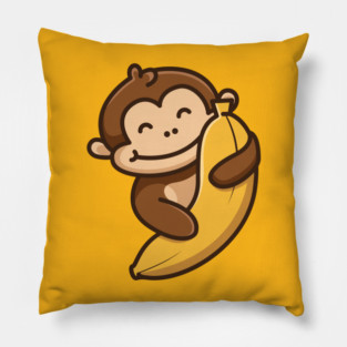 Monkey Banana Pillow