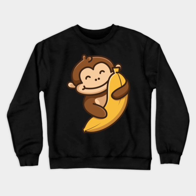 Monkey Banana Crewneck Sweatshirt by Litehouse Tees