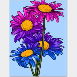 Daisies Bi Posters and Art