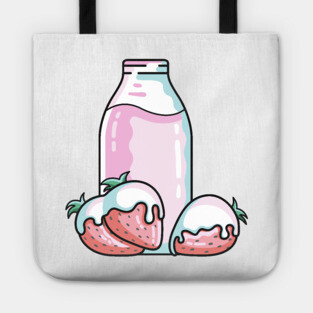 Cute Strawberry Milkshake Tote