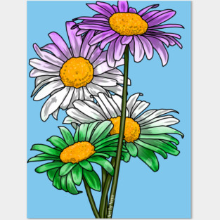 Daisies Genderqueer Posters and Art