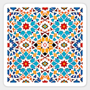 Arabic Islamic Tile Pattern Geometric Art Traditional Middle Eastern Magnet