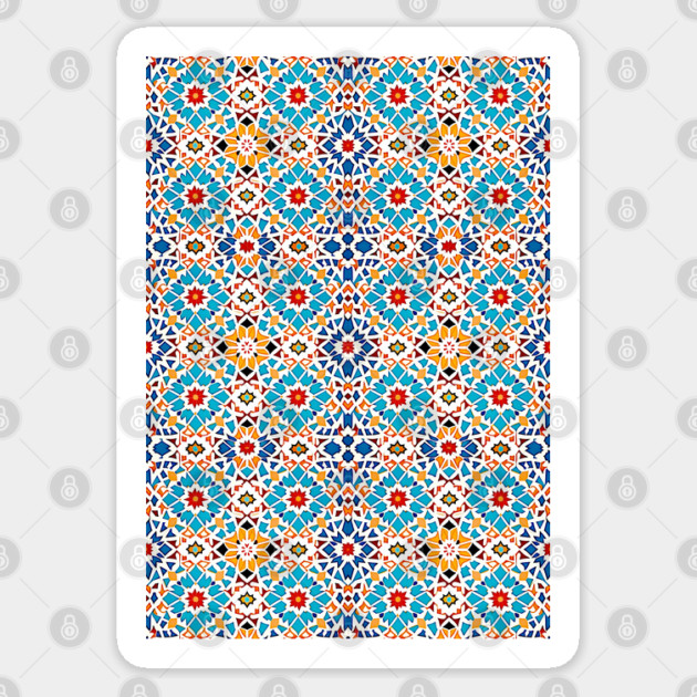 Arabic Islamic Tile Pattern Geometric Art Traditional Middle Eastern Sticker by Tshirtiz