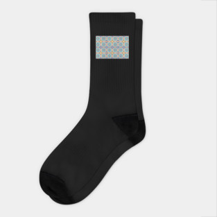 Arabic Islamic Tile Pattern Geometric Art Traditional Middle Eastern Socks