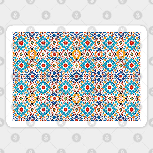 Arabic Islamic Tile Pattern Geometric Art Traditional Middle Eastern Sticker by Tshirtiz