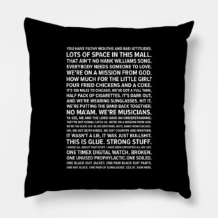 Blues Brother Quotes Pillow