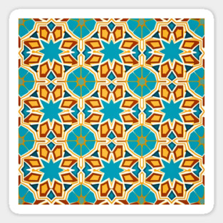 Arabic Islamic Tile Pattern Geometric Art Traditional Middle Eastern Sticker