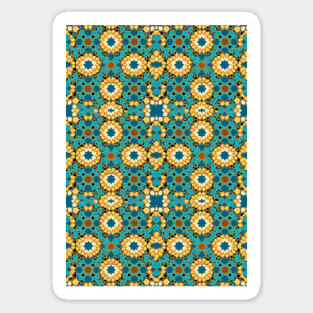 Arabic Islamic Tile Pattern Geometric Art Traditional Middle Eastern Magnet