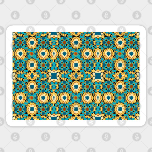 Arabic Islamic Tile Pattern Geometric Art Traditional Middle Eastern Sticker by Tshirtiz