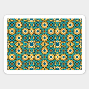 Arabic Islamic Tile Pattern Geometric Art Traditional Middle Eastern Magnet