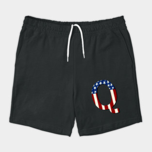 Vintage style Red White Blue Q Shorts