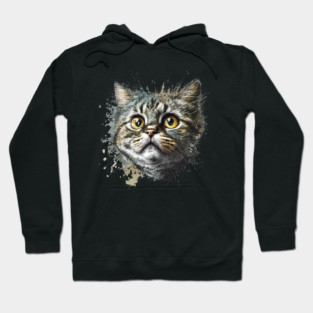 Cat Illustration, Cute Cat, Love Cats Hoodie