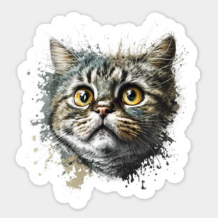 Cat Illustration, Cute Cat, Love Cats Sticker