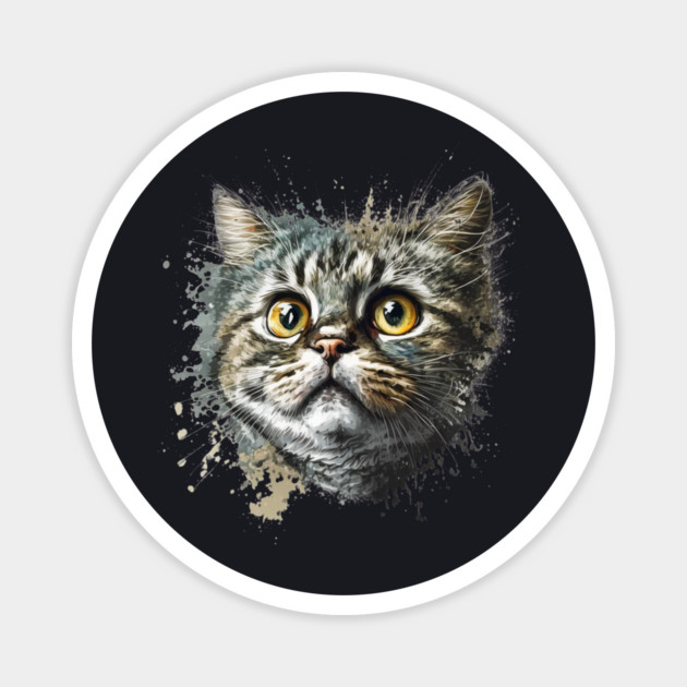Cat Illustration, Cute Cat, Love Cats Magnet by logiamerch