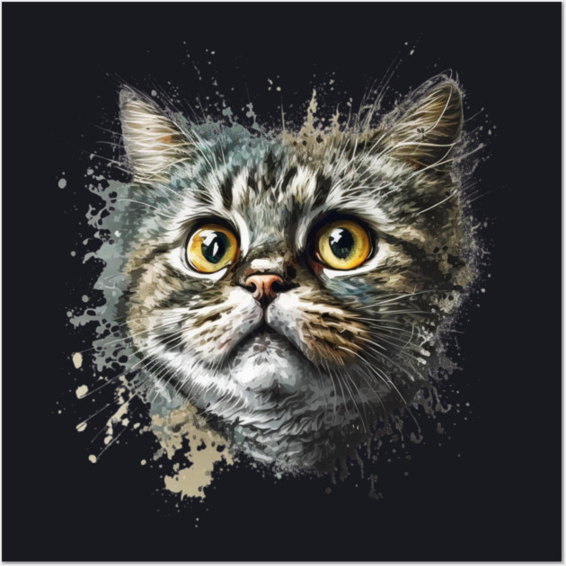 Cat Illustration, Cute Cat, Love Cats Wall Art by logiamerch