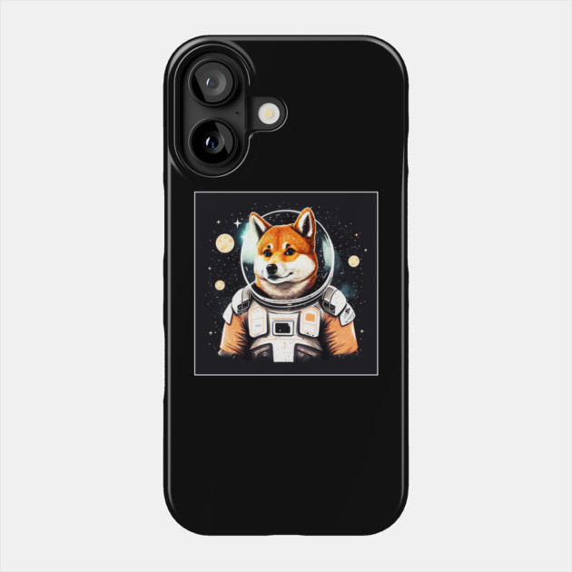 Shiba Inu Dog, Astronaut, Funny Dog Lover Phone Case by logiamerch