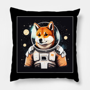 Shiba Inu Dog, Astronaut, Funny Dog Lover Pillow