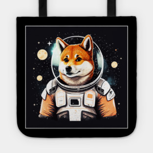 Shiba Inu Dog, Astronaut, Funny Dog Lover Tote