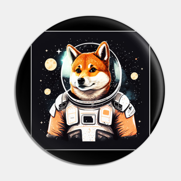 Shiba Inu Dog, Astronaut, Funny Dog Lover Pin by logiamerch