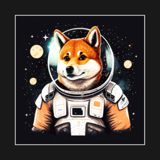 Shiba Inu Dog, Astronaut, Funny Dog Lover T-Shirt