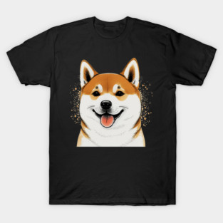 Cute Shiba Inu Dog Smiling T-Shirt