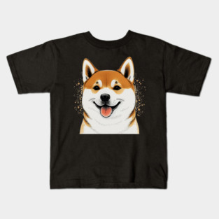 Cute Shiba Inu Dog Smiling Kids T-Shirt