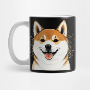 Cute Shiba Inu Dog Smiling Mug