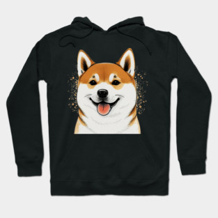 Cute Shiba Inu Dog Smiling Hoodie