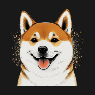 Cute Shiba Inu Dog Smiling T-Shirt