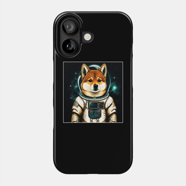 Shiba Inu Dog, Astronaut, Funny Dog Lover Phone Case by logiamerch