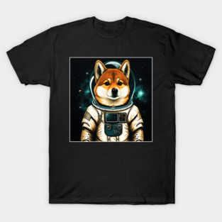 Shiba Inu Dog, Astronaut, Funny Dog Lover T-Shirt
