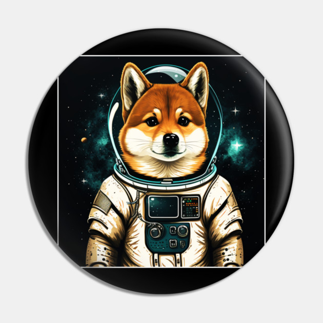 Shiba Inu Dog, Astronaut, Funny Dog Lover Pin by logiamerch