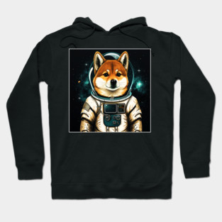 Shiba Inu Dog, Astronaut, Funny Dog Lover Hoodie