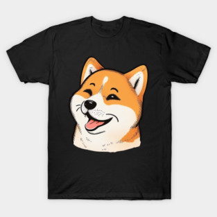 Cute Shiba Inu Dog Smiling T-Shirt