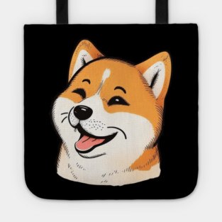 Cute Shiba Inu Dog Smiling Tote