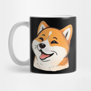 Cute Shiba Inu Dog Smiling Mug