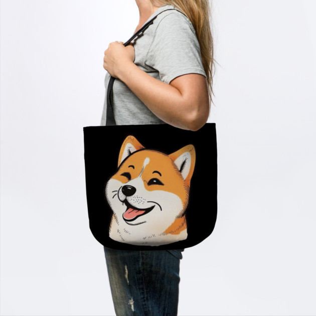 Cute Shiba Inu Dog Smiling by logiamerch