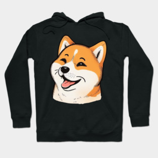 Cute Shiba Inu Dog Smiling Hoodie