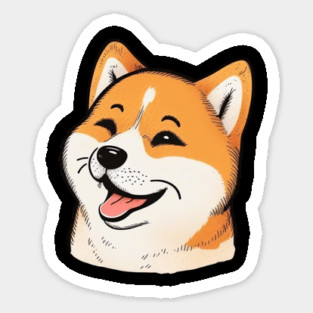 Cute Shiba Inu Dog Smiling Magnet