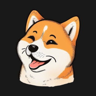 Cute Shiba Inu Dog Smiling T-Shirt