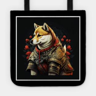 Shiba Inu dog, Samurai, Funny Dog Lover Tote