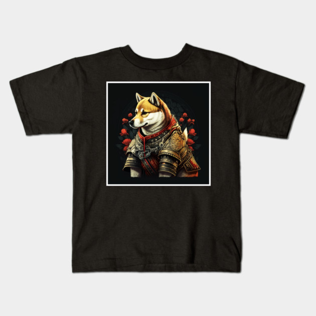 Shiba Inu dog, Samurai, Funny Dog Lover Kids T-Shirt by logiamerch
