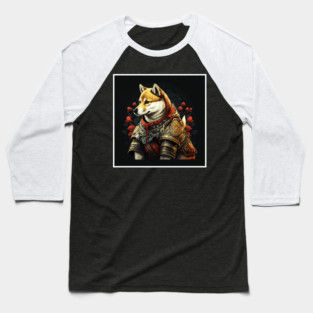 Shiba Inu dog, Samurai, Funny Dog Lover Baseball T-Shirt