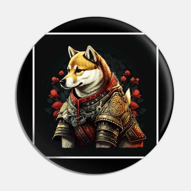 Shiba Inu dog, Samurai, Funny Dog Lover Pin by logiamerch