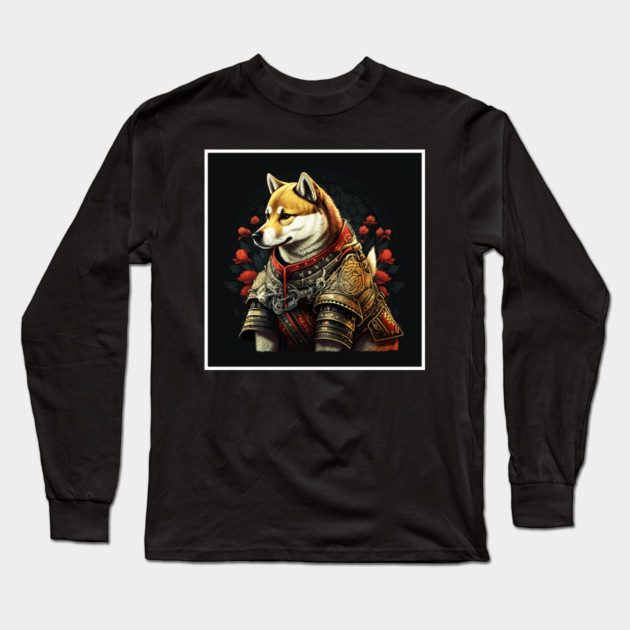 Shiba Inu dog, Samurai, Funny Dog Lover Long Sleeve T-Shirt by logiamerch