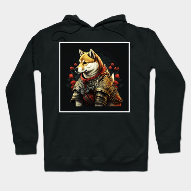 Shiba Inu dog, Samurai, Funny Dog Lover Hoodie by logiamerch