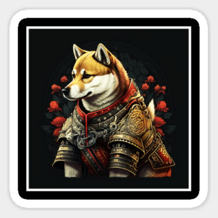 Shiba Inu dog, Samurai, Funny Dog Lover Magnet